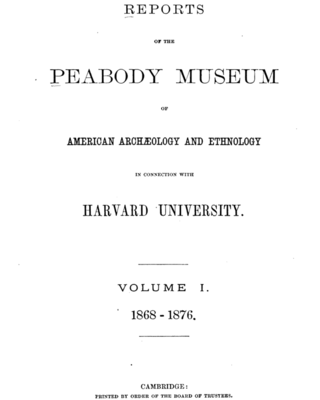 cover of Annual Report of the Trustees of the Peabody Museum of Archaeology and Ethnology, 1868 - 1876