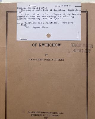 cover of The Cowrie Shell Miao of Kweichow
