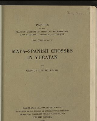 cover of Maya-Spanish Crosses in Yucutan