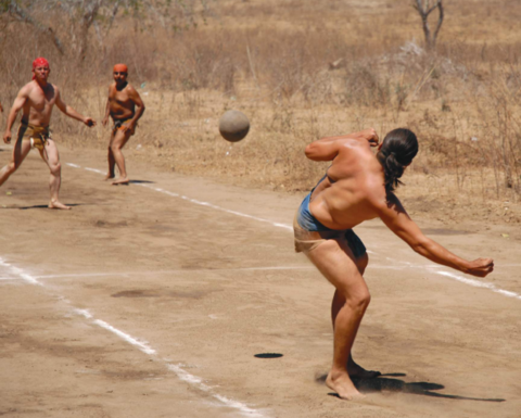 people playing a ball game